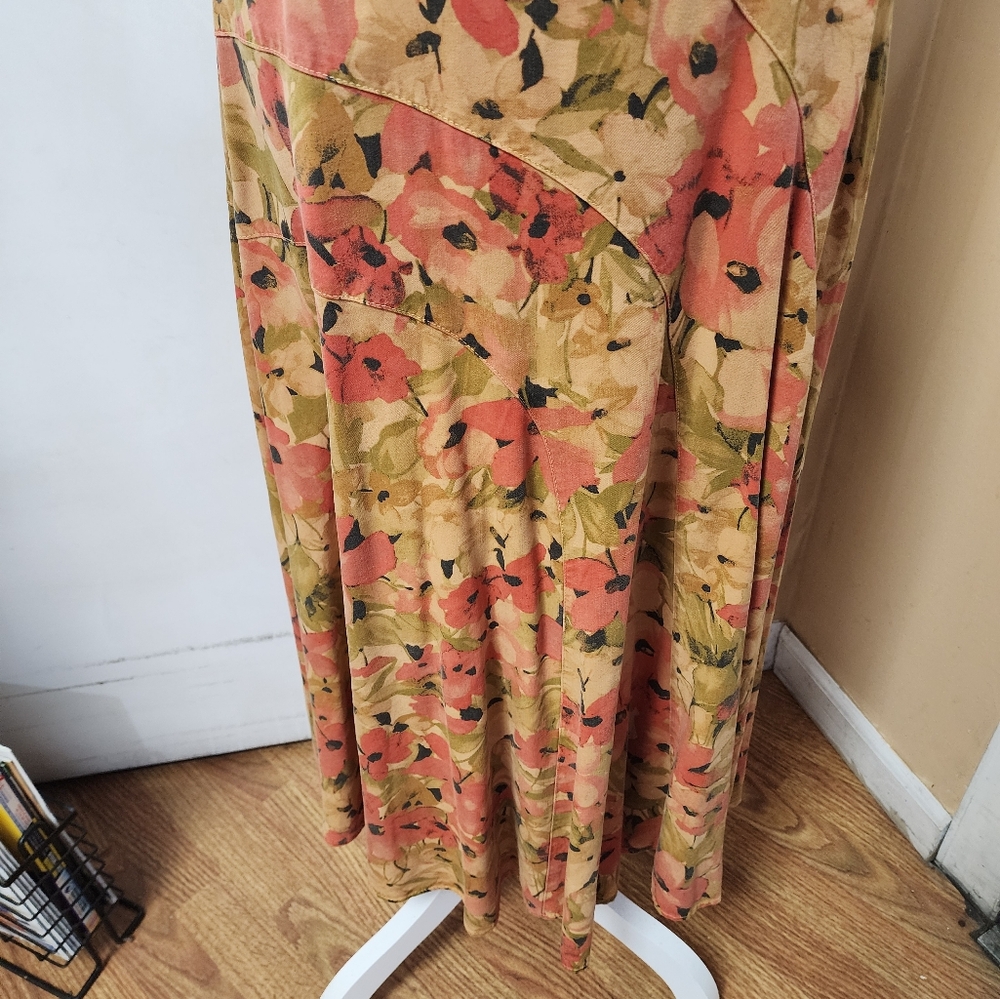 CMC Click vintage Autumn Maxi Flare Skirt - Picture 5 of 7